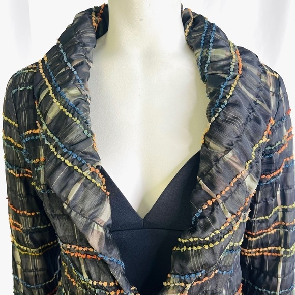 ALEXANDER MCQUEEN 1995 GREEN JACKET MULTICOLOUR STRINGS VINTAGE MADE IN ITALY 40 - Picture 8 of 17